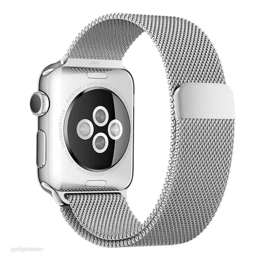 Apple Watch Milanesisk Loop Rostfritt Metallarmband - Silver Wrist Sweden