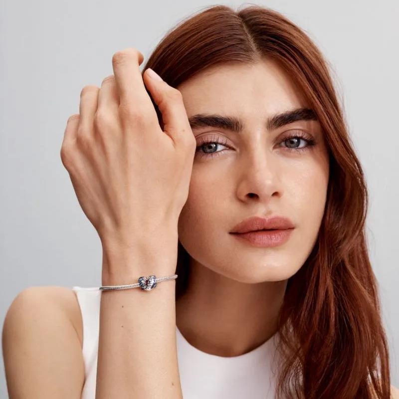 Pandora Stranger Things Glow-in-the-Dark Heart-Shaped Charm WRIST SWEDEN