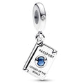 Pandora Passport sterling silver dangle with clear cubic zirconia Pandora