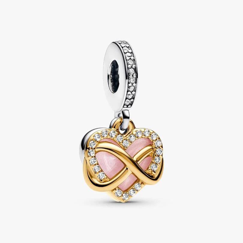 Sparkling Infinity Heart Dangle Charm WRIST SWEDEN