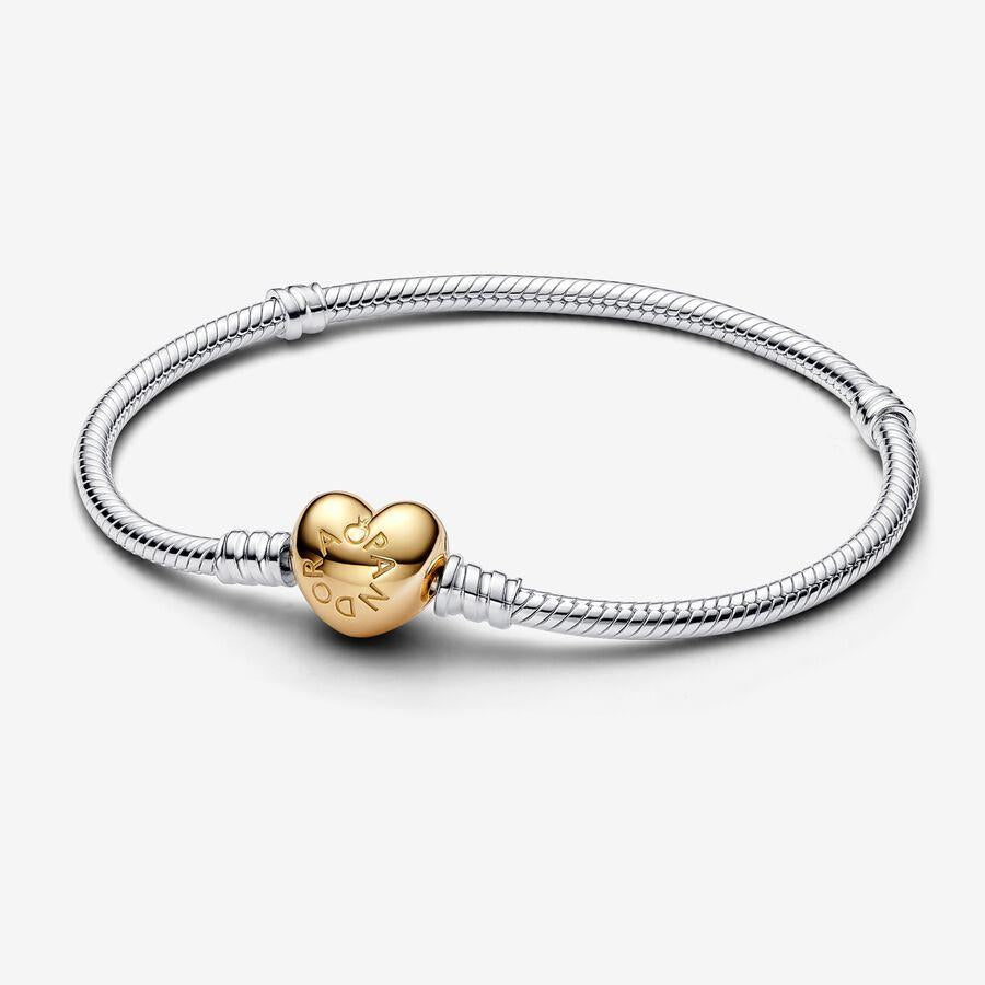 Pandora Moments Heart Clasp Snake Chain Bracelet 18 cm Pandora