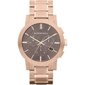 Burberry BU9353 Taupe Chronograph Dial Rose Gold Plated Steel Men's Watch Burberry