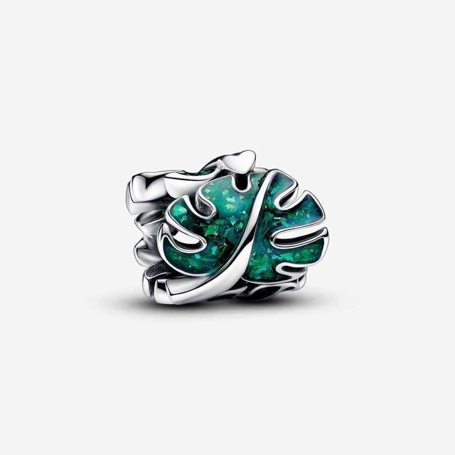Pandora Green Monstera Leaves Charm WRIST SWEDEN