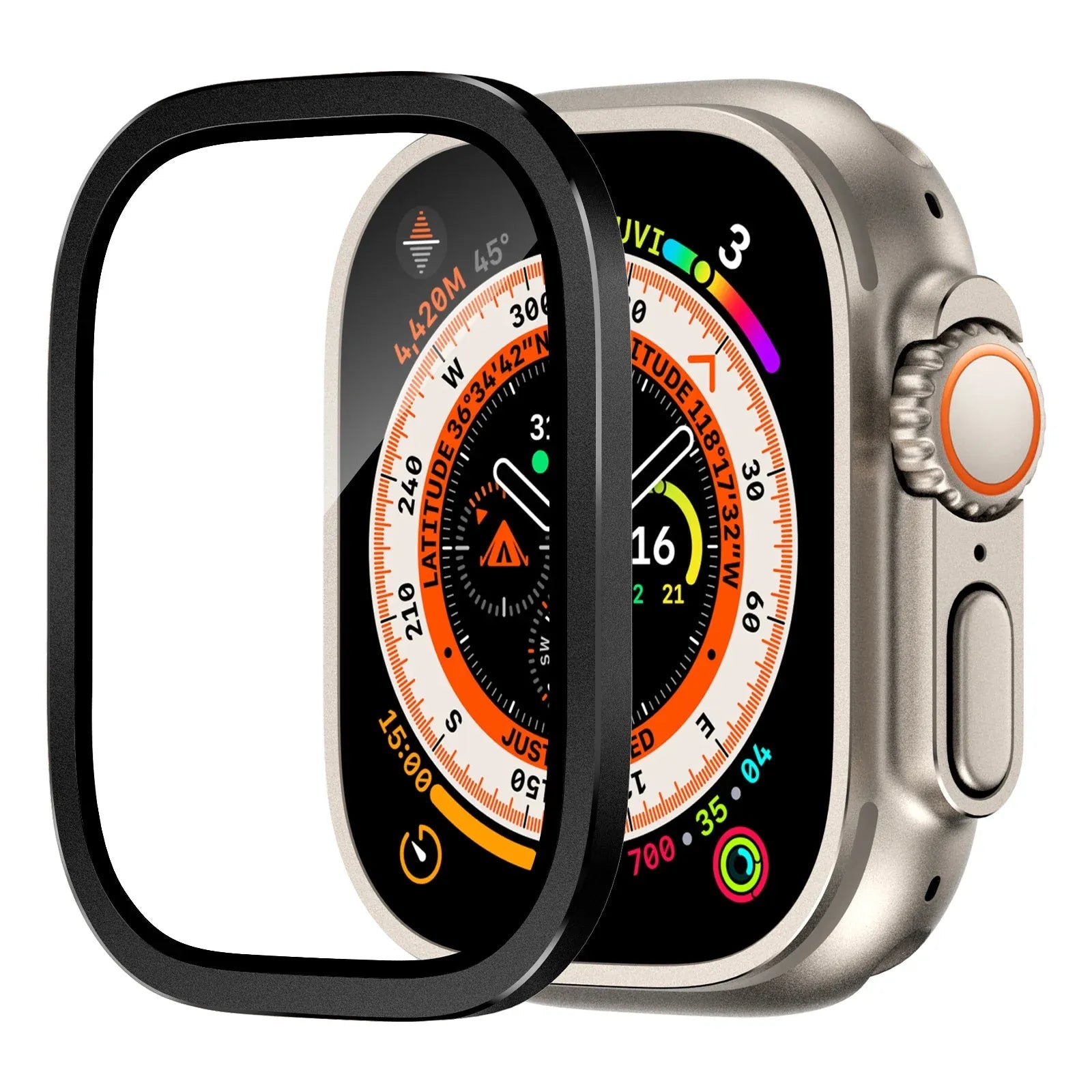 Apple Watch Ultra Skärmskydd Ram - Svart WRIST SWEDEN