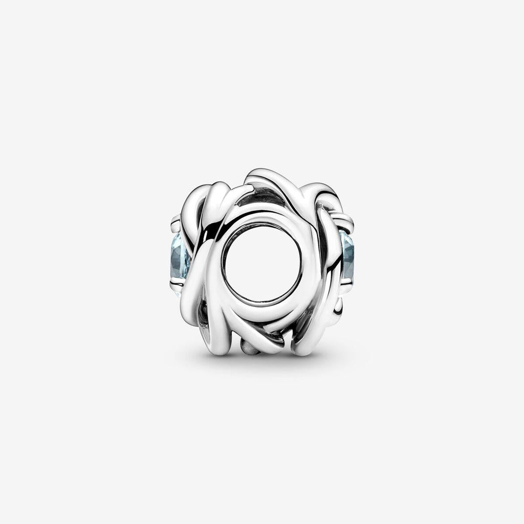 Pandora March Birthstone Eternity Circle Charm WRIST SWEDEN