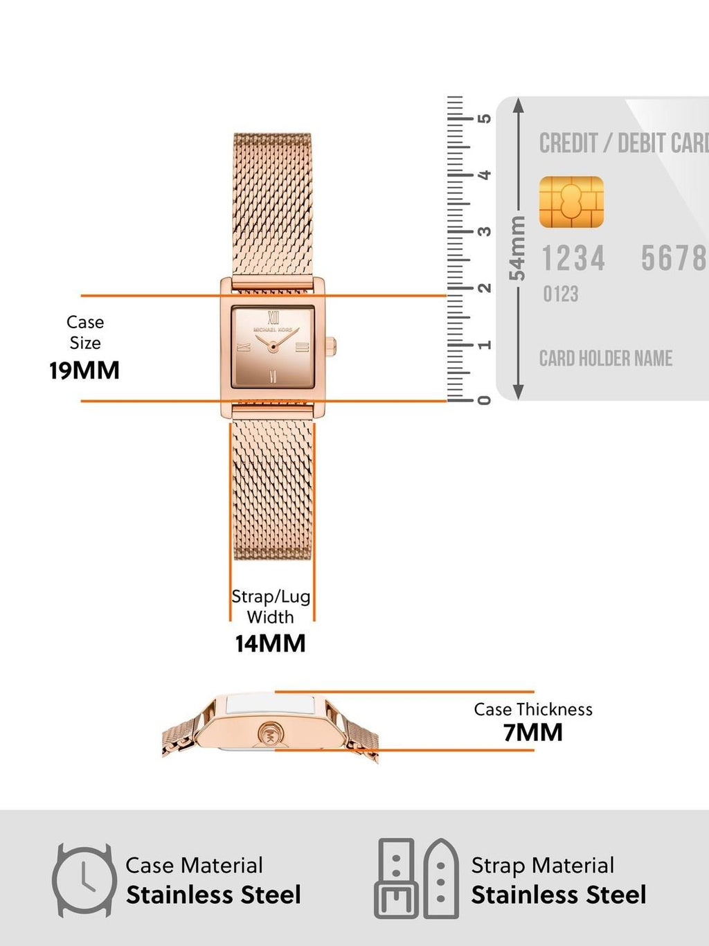 Michael Kors Georgie Rose Gold Watch MK4960 WRIST SWEDEN