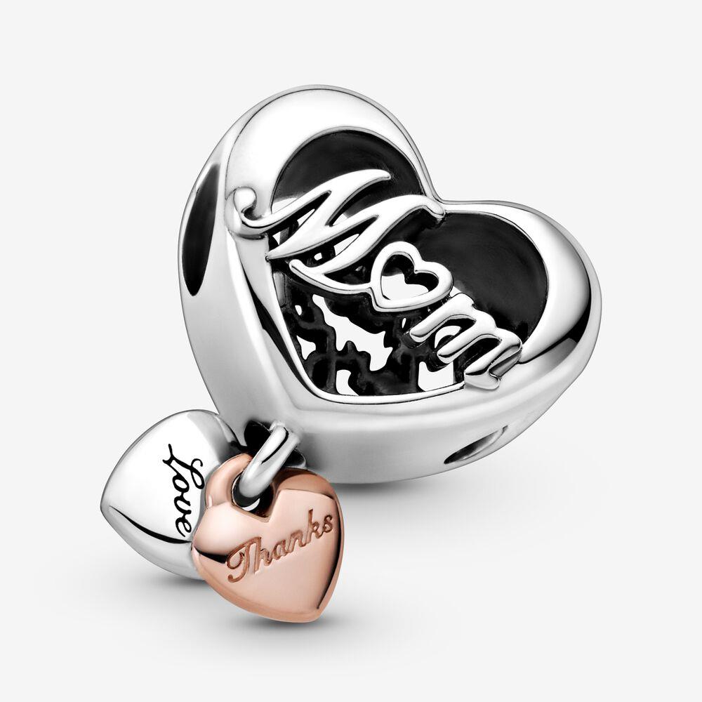 Pandora 789372C00 Thank You Mom Heart Charm Pandora