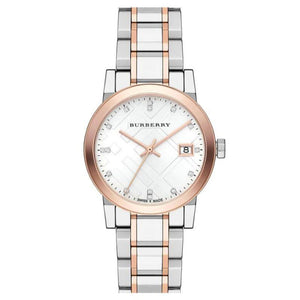 Burberry BU9127 Silver Dial Two-tone Ladies Watch Burberry