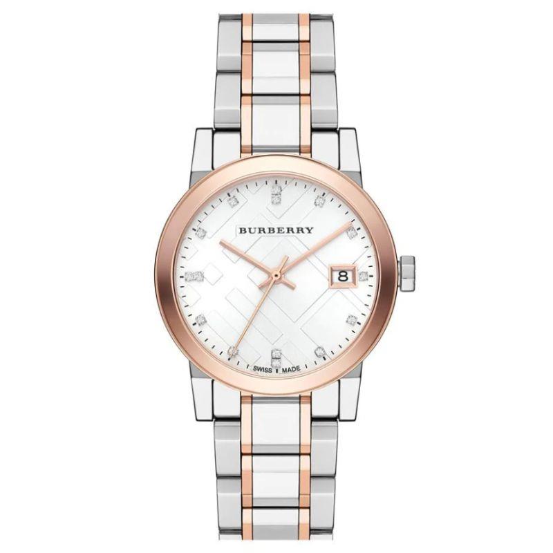 Burberry BU9127 Silver Dial Two-tone Ladies Watch Burberry