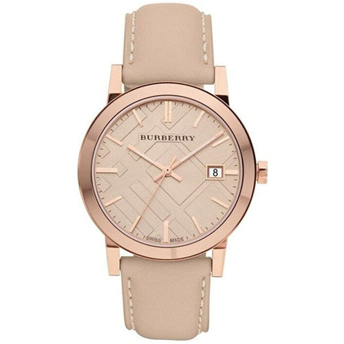 Burberry BU9014 Tan Dial Leather Strap Women's Watch Burberry