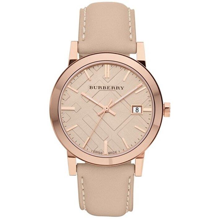 Burberry BU9014 Tan Dial Leather Strap Women's Watch Burberry
