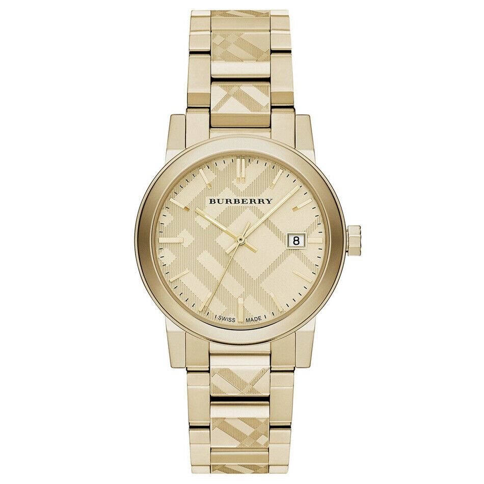 Burberry BU9038 Swiss Gold Ion-Plated Stainless Steel Ladies Watch Burberry
