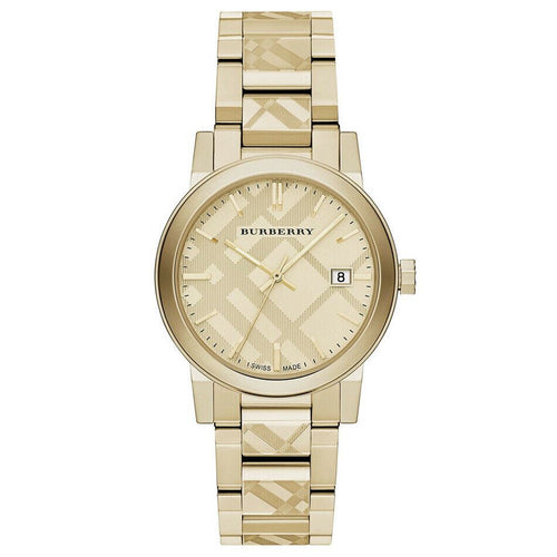 Burberry BU9038 Swiss Gold Ion-Plated Stainless Steel Ladies Watch Burberry
