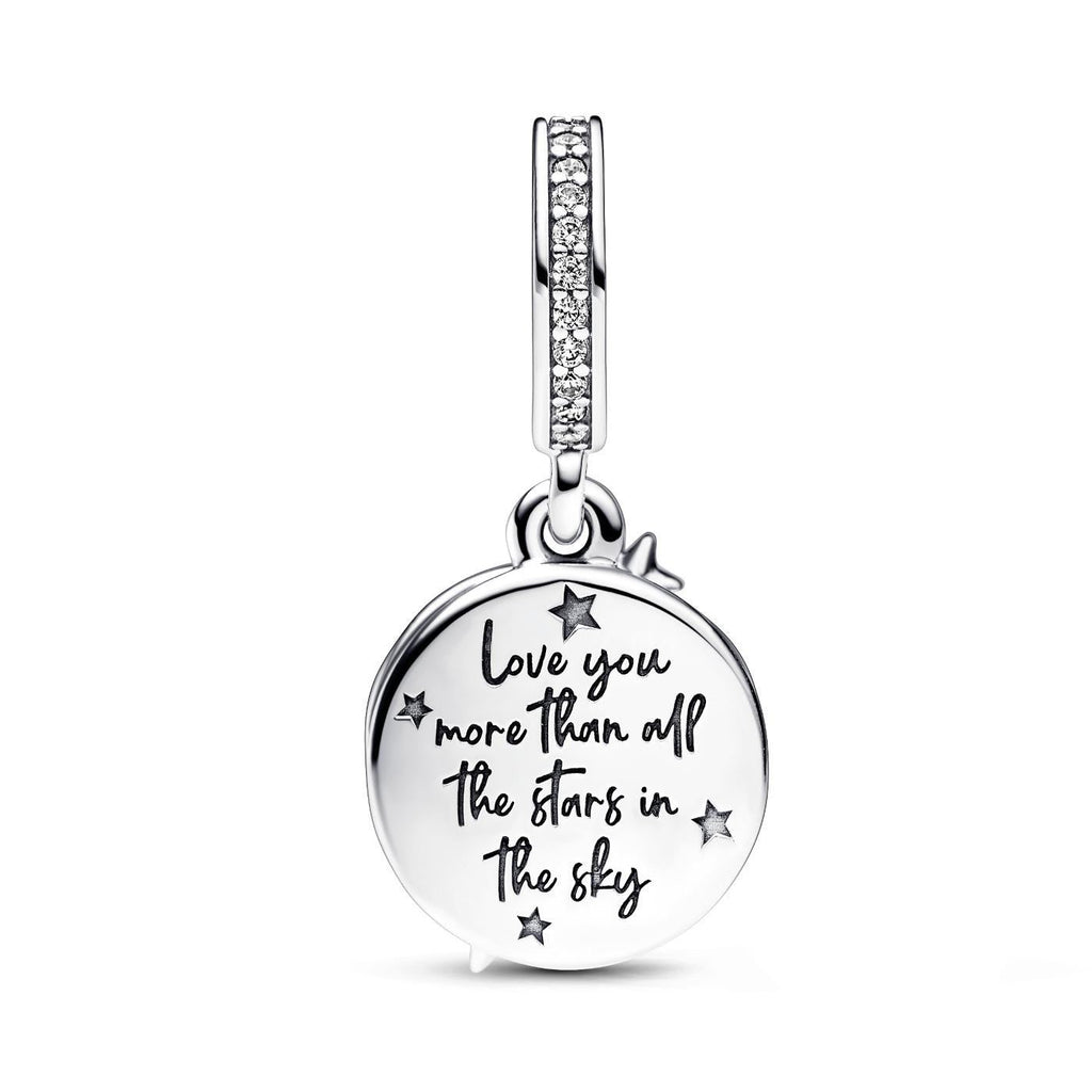 Pandora Two-tone Shooting Star Double Dangle Charm Pandora