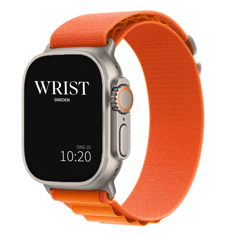 Apple Watch Alpine Loop Band - Orange Wrist Sweden