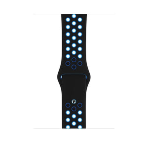 Apple Watch ventilerat silikon Sport Band - svart & blå Wrist Sweden