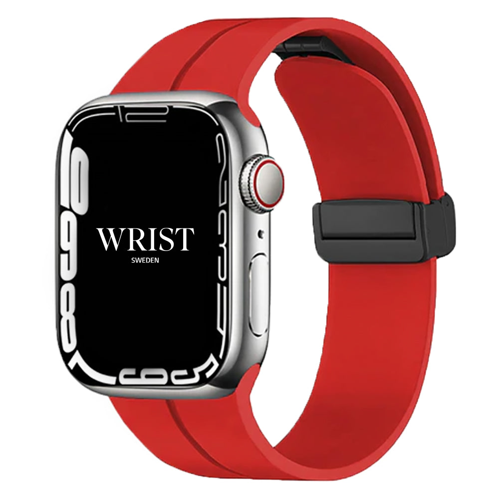 Apple Watch Nifty Line On Silikon Armband - Röd Wrist Sweden