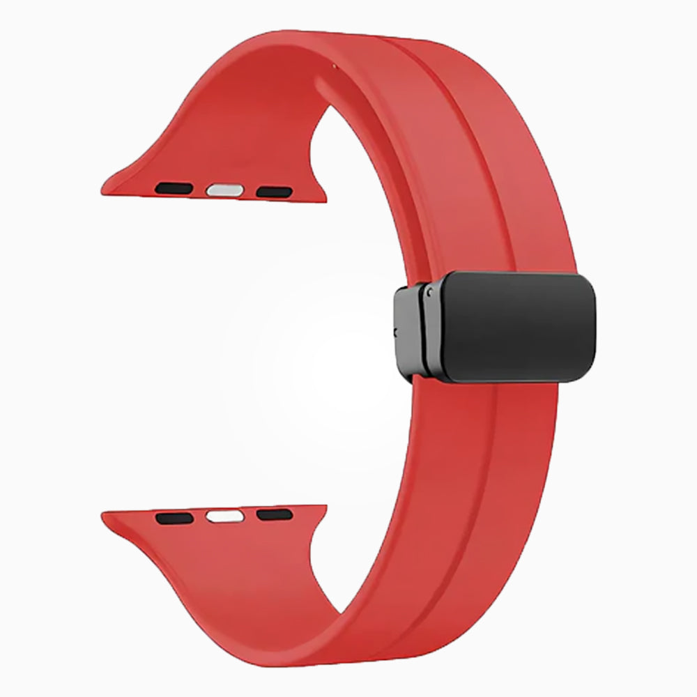 Apple Watch Nifty Line On Silikon Armband - Röd Wrist Sweden