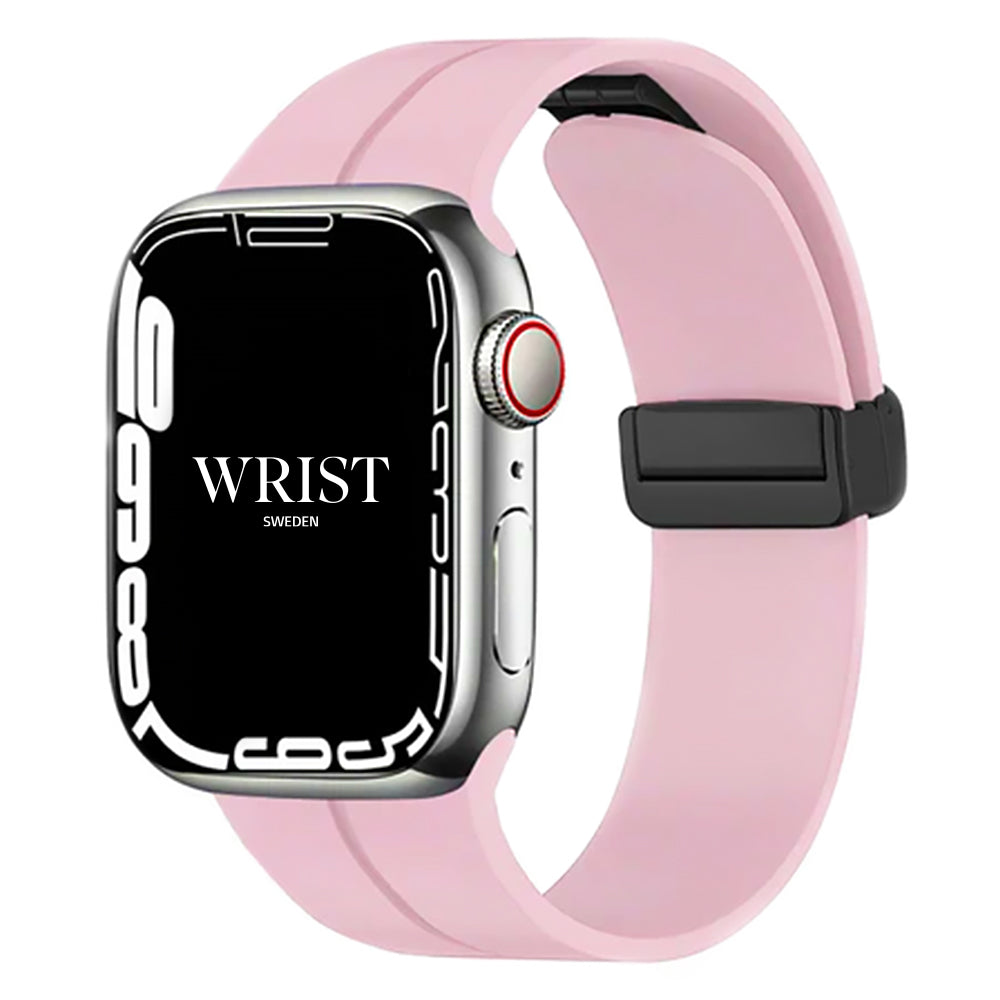 Apple Watch Nifty Line On Silikon Armband - Rosa Wrist Sweden