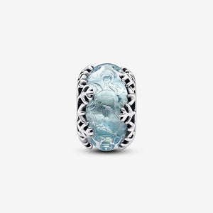 Pandora Winter Blue Snowflake Murano Charm WRIST SWEDEN