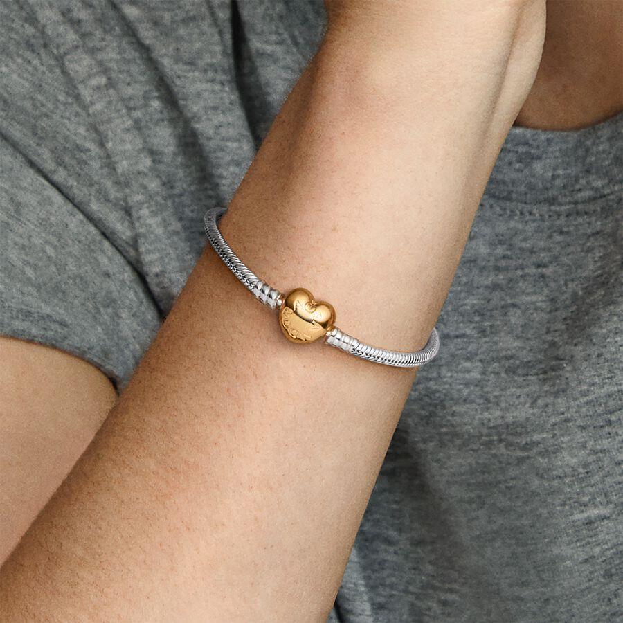 Pandora Moments Heart Clasp Snake Chain Bracelet 18 cm Pandora