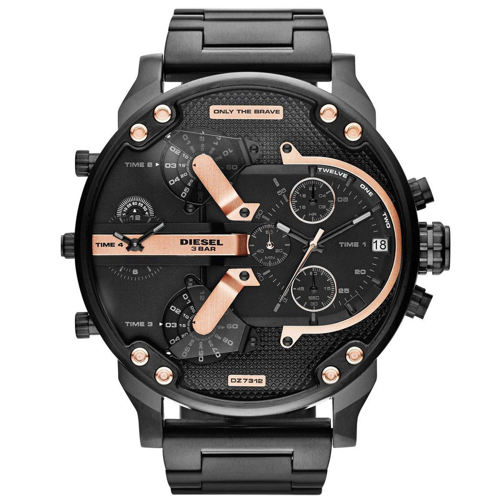 Diesel DZ7312 The Daddies Chronograph Four Time Zone Dial Men's Watch Diesel