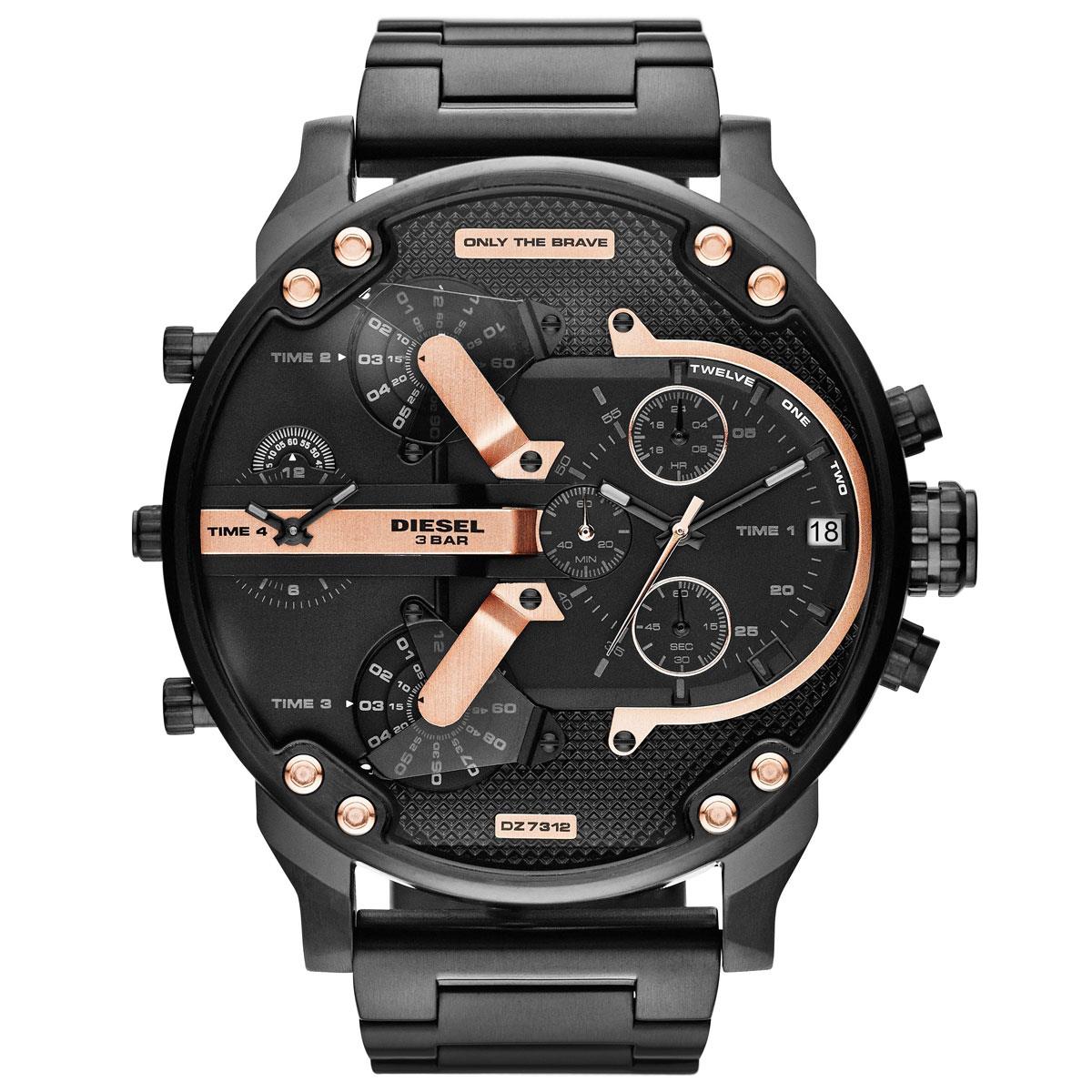 Diesel DZ7312 The Daddies Chronograph Four Time Zone Dial Men's Watch Diesel