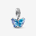 Pandora Blue Murano Glass Butterfly Dangle Charm WRIST SWEDEN