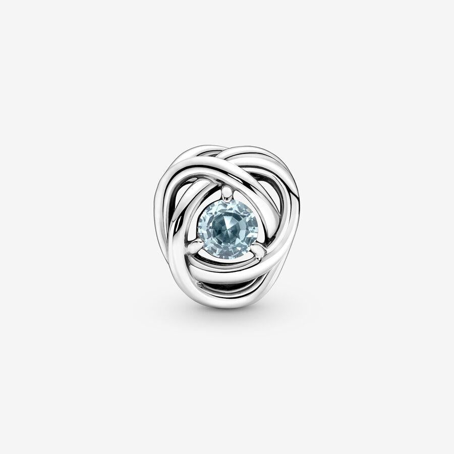 Pandora March Birthstone Eternity Circle Charm WRIST SWEDEN