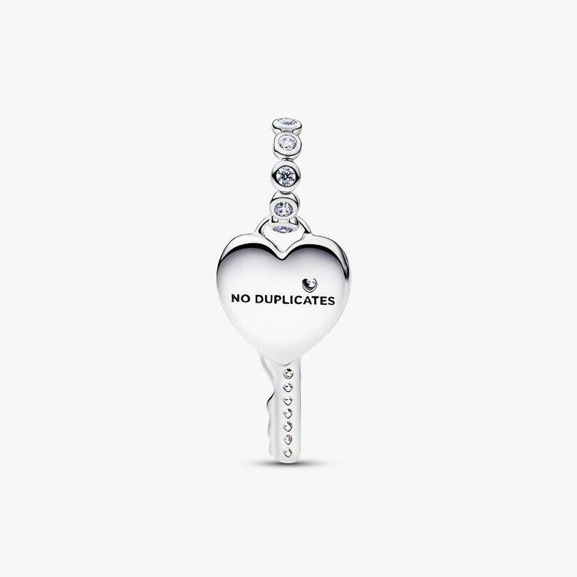 Opalescent Heart Key Dangle Charm WRIST SWEDEN