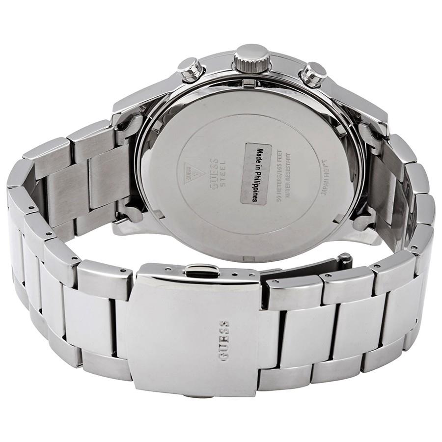 Guess W0668G3 Atlas 44mm Steel Bracelet & Case Quartz Black Dial Men's Watch Guess