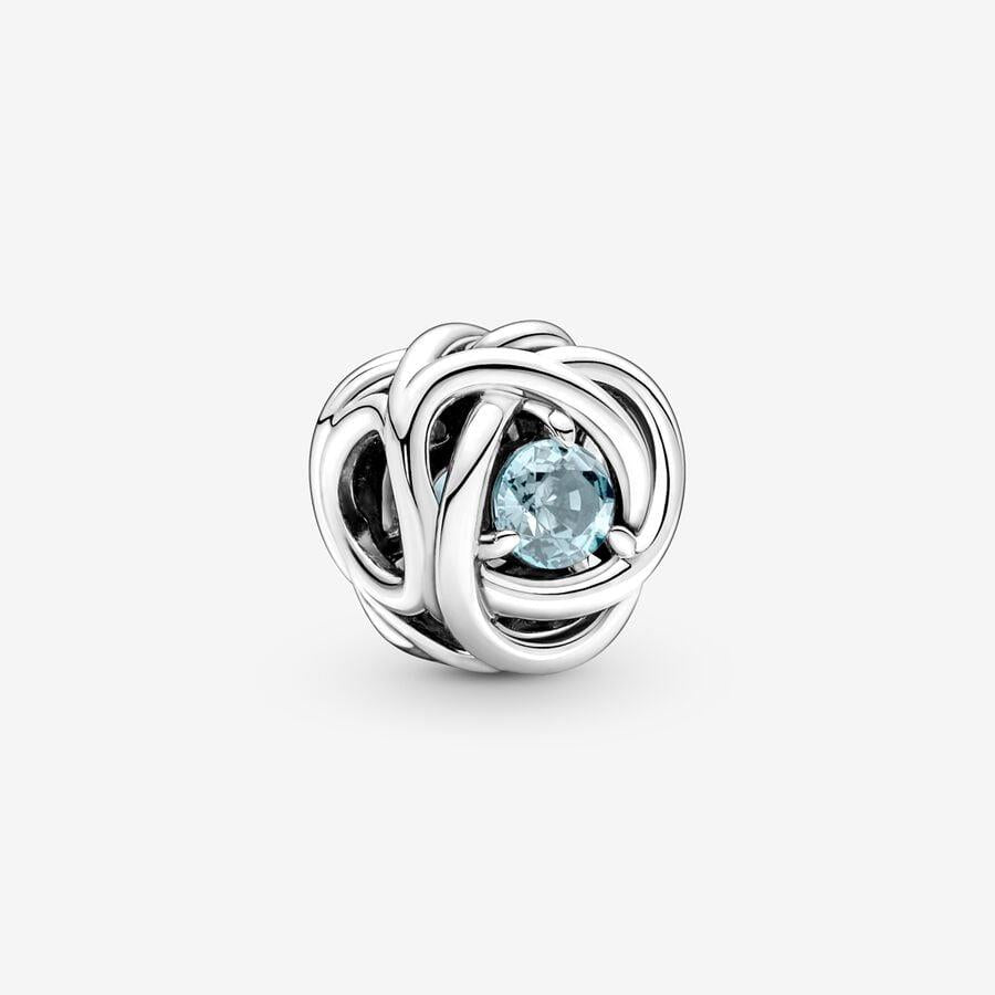 Pandora March Birthstone Eternity Circle Charm WRIST SWEDEN