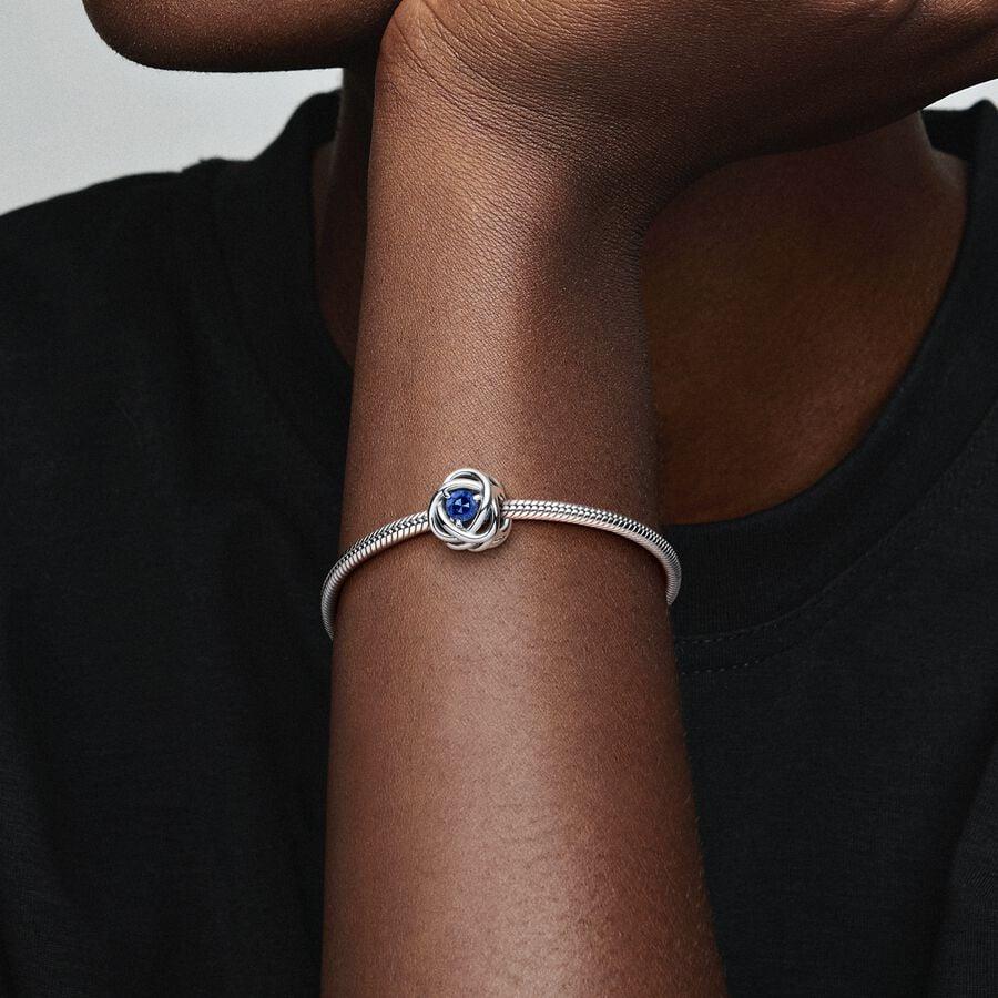 Pandora September Birthstone Eternity Circle Charm WRIST SWEDEN