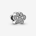 Pandora Paw silver charm with cubic zirconia Pandora