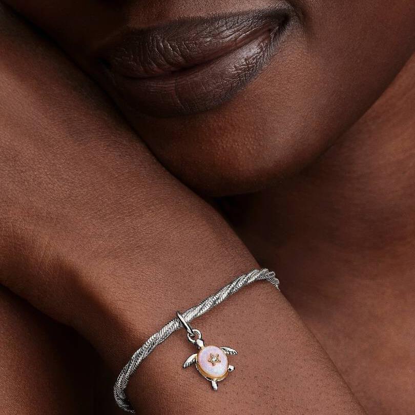 2026 Pink Sea Turtle Lab-grown Diamond Dangle Charm WRIST SWEDEN