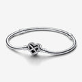Pandora Moments Sparkling Infinity Heart Clasp Snake Chain Bracelet 17 cm Pandora