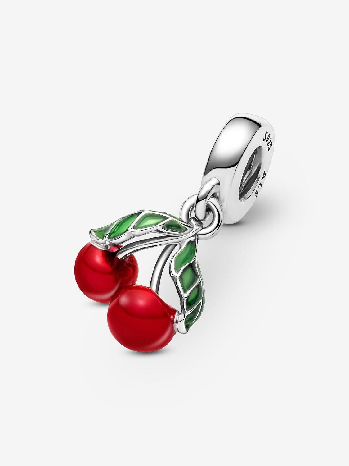Pandora Asymmetrische Kirsche Charm-Anhänger Sterling-Silber WRIST SWEDEN