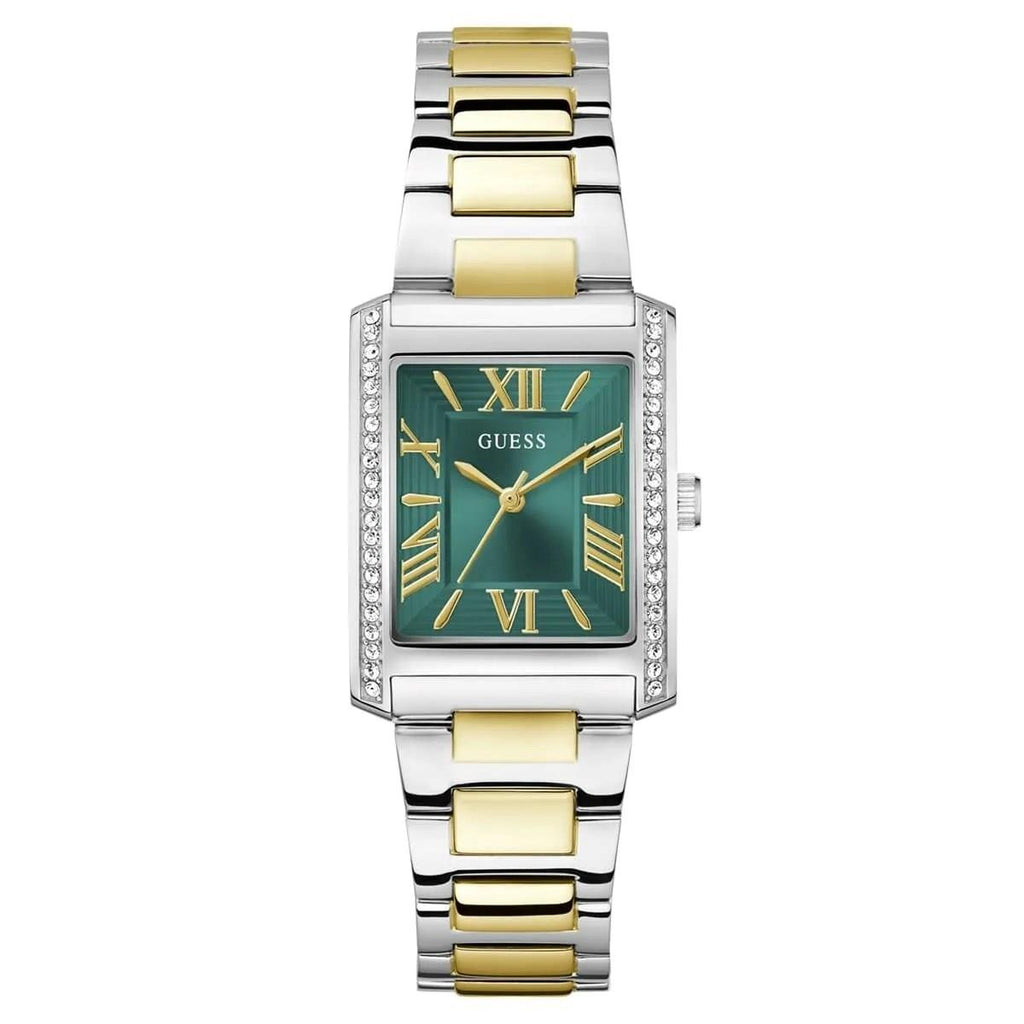 GUESS Ladies 2-Tone Silver Tone Analog Watch WRIST SWEDEN