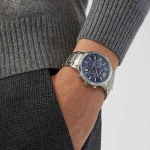 Emporio Armani AR2448 Silver Steel Chronograph Men's Watch Emporio Armani