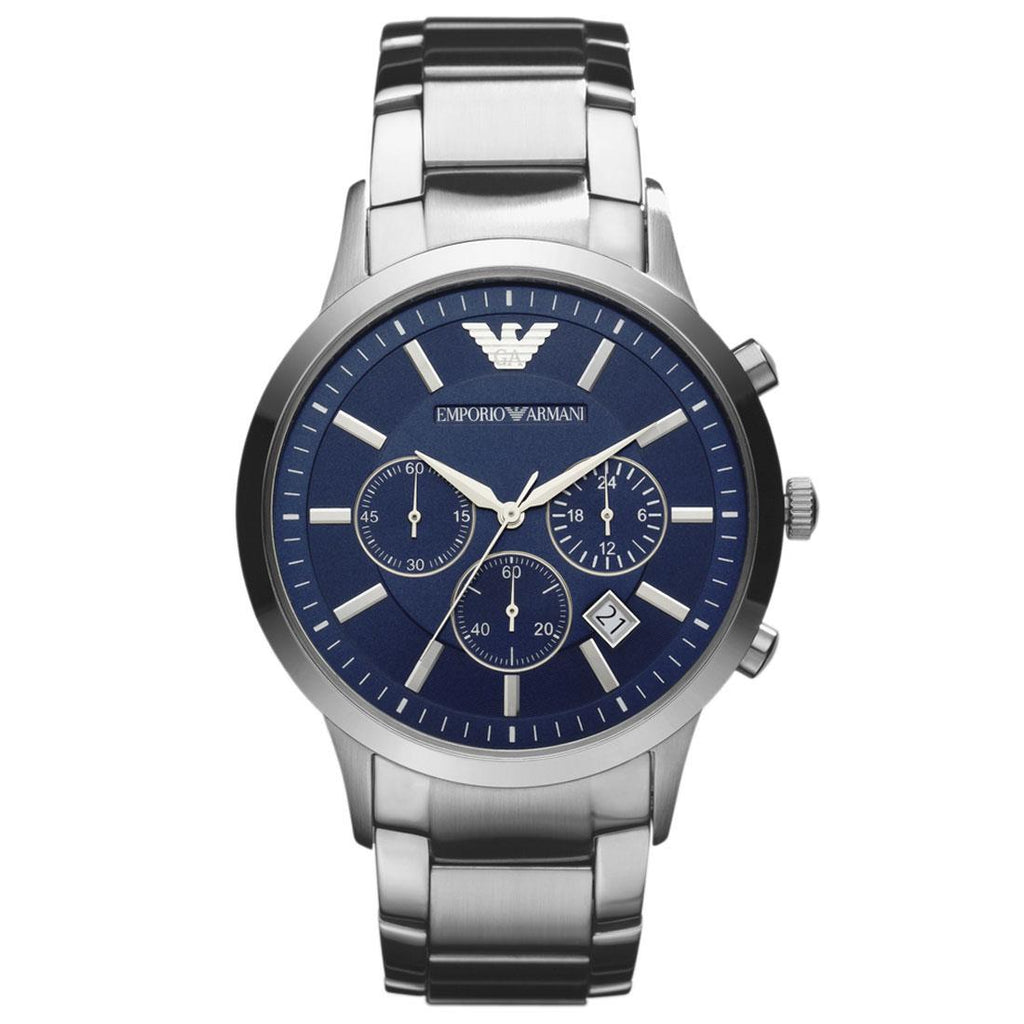 Emporio Armani AR2448 Silver Steel Chronograph Men's Watch Emporio Armani