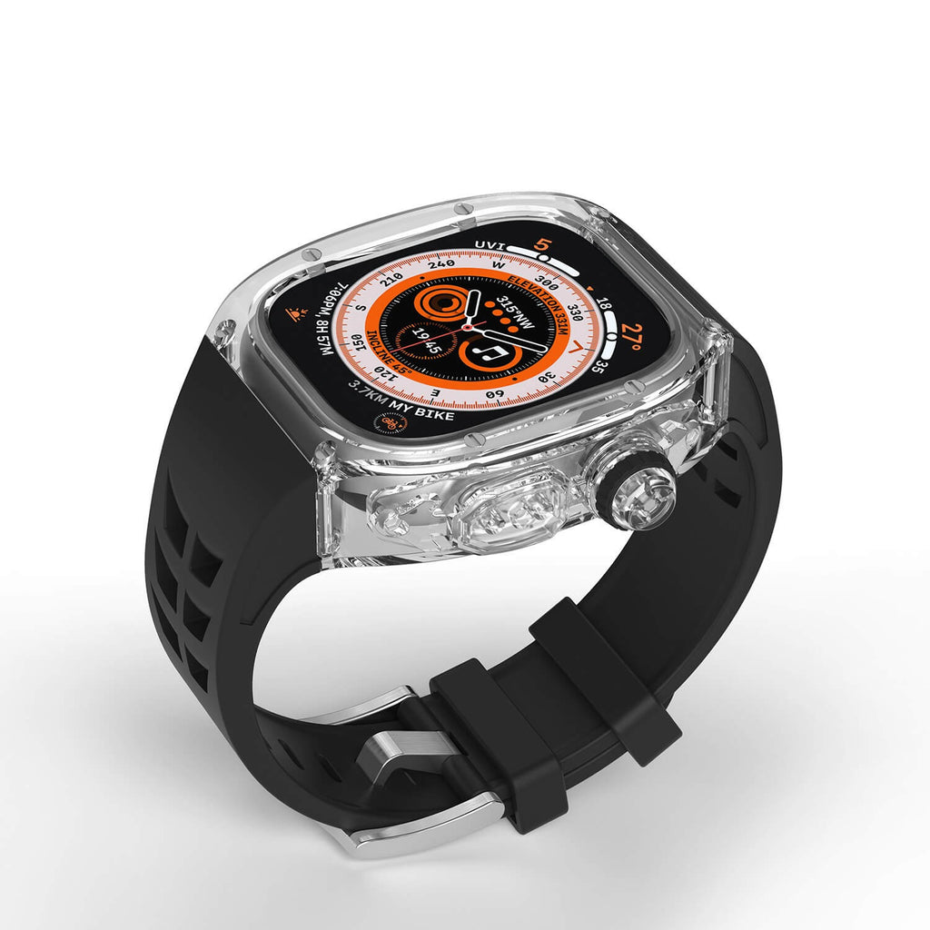 Apple Watch Ultra General Band - Svart Band + Vit Case Wrist Sweden