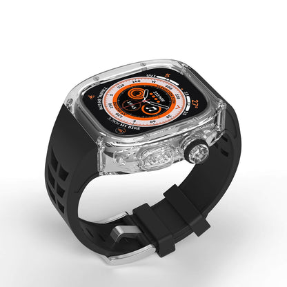 Apple Watch Ultra General Band - Svart Band + Vit Case Wrist Sweden
