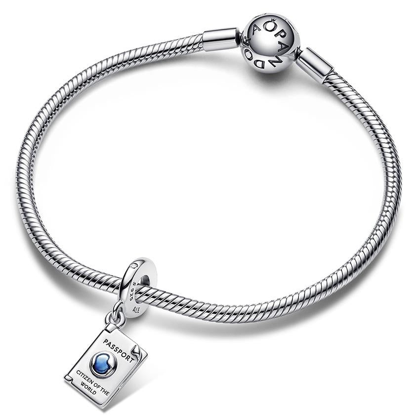Pandora Passport sterling silver dangle with clear cubic zirconia Pandora