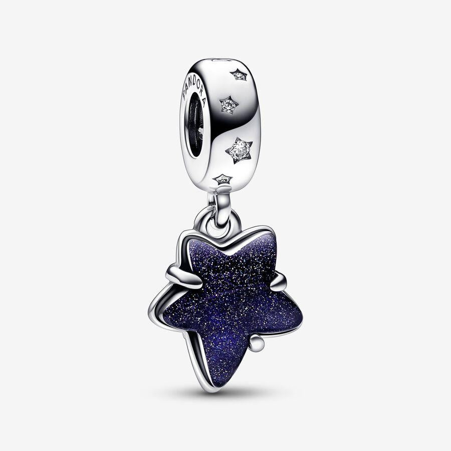 Pandora Celestial Galaxy Star Murano Dangle Charm Pandora