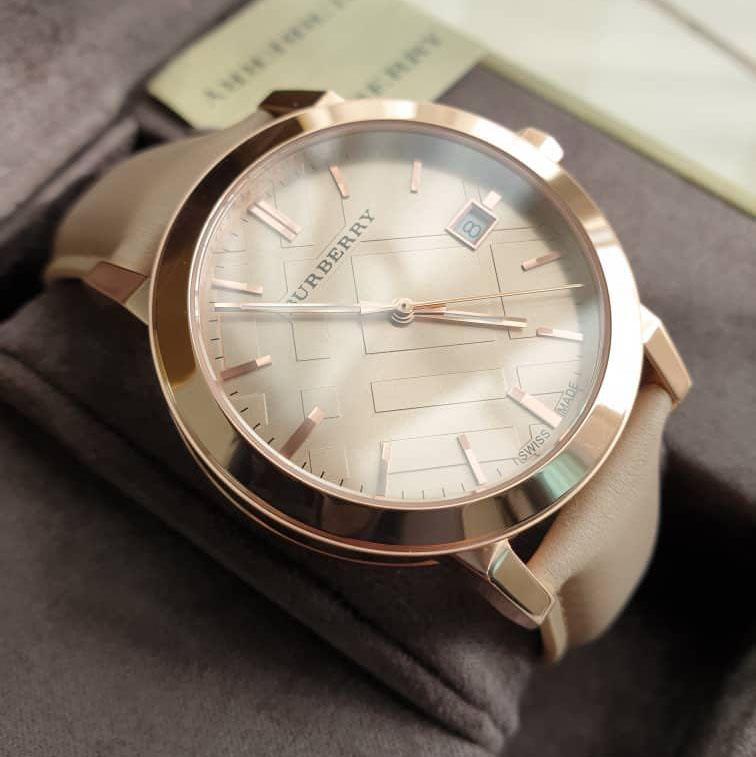 Burberry BU9014 Tan Dial Leather Strap Women's Watch Burberry