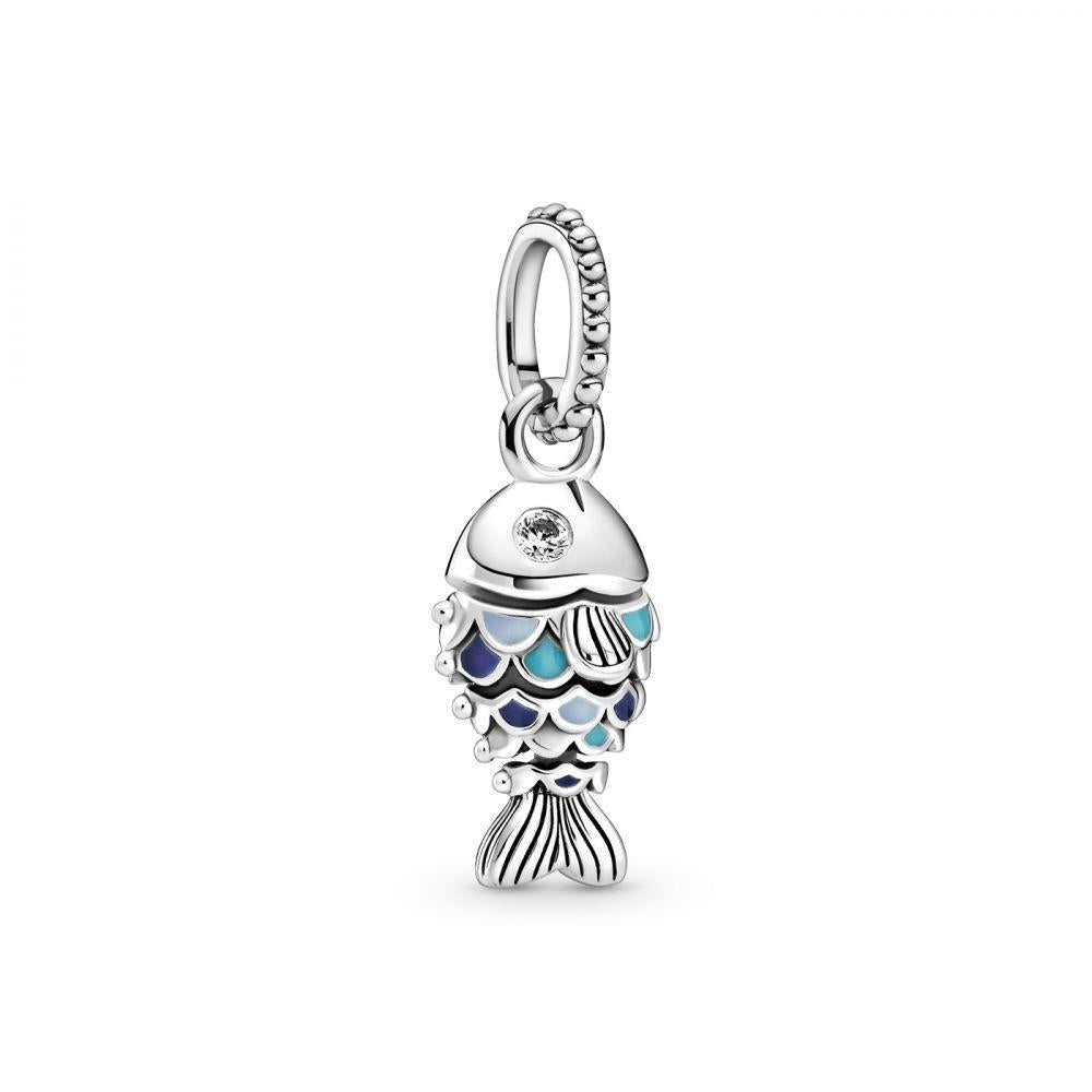 Pandora Blue Scaled Fish Dangle Charm Pandora