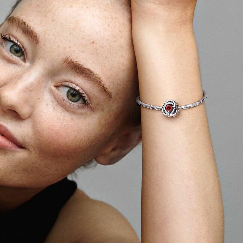 July Birthstone Eternity Circle Charm WRIST SWEDEN