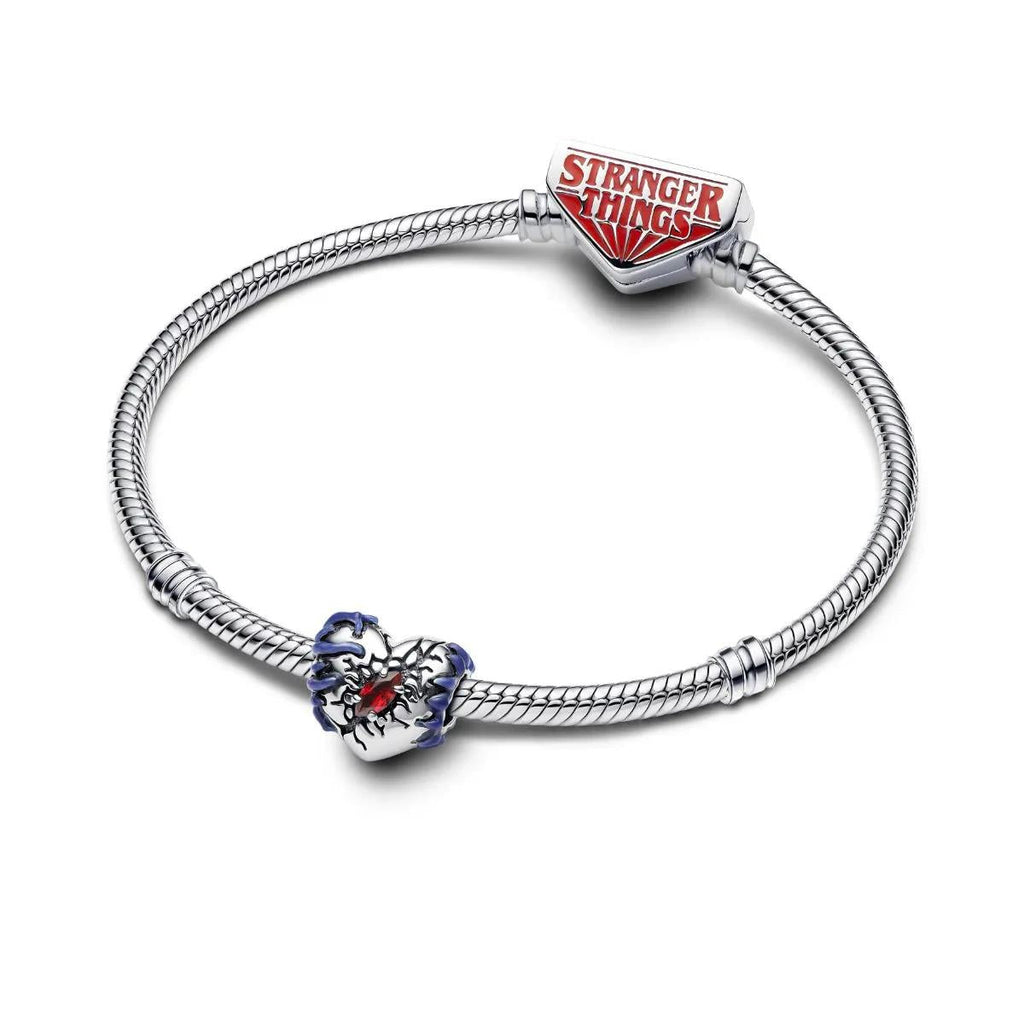 Pandora Stranger Things Glow-in-the-Dark Heart-Shaped Charm WRIST SWEDEN
