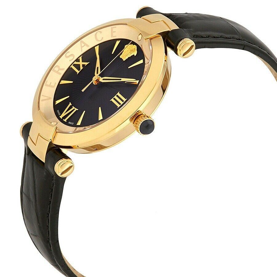 Versace VAI020016 damklocka – analog klocka med läderarmband WRIST SWEDEN