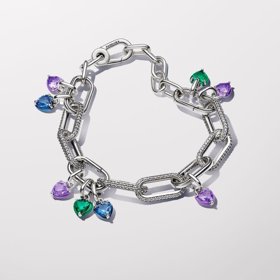 Pandora ME Purple Chakra Heart Mini Dangle Charm WRIST SWEDEN